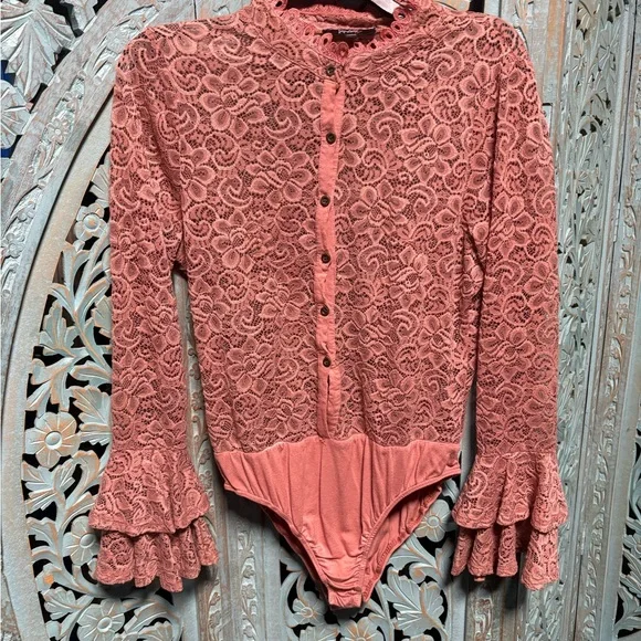 Lace Ruffle Top - Picture 1 of 6